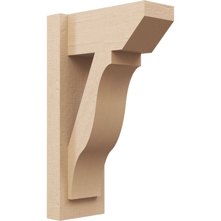 Ekena Millwork 6-in W x 12-in D x 20-in H Funston Slat Rough Cedar Woodgrain TimberThane Outlooker, Primed Tan OUTUR060X12X20FST24RCPR